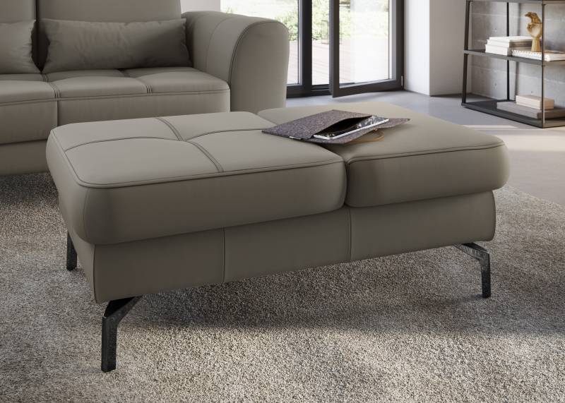 sit&more Hocker »Bendigo«, mit Klappfunktion, Bodenfreiheit 15 cm, wahlweise in 2 Fussfarben von sit&more