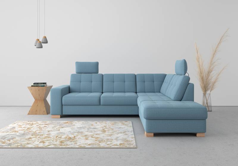 sit&more Ecksofa »Quincy L-Form«, wahlweise mit Bettfunktion und Bettkasten von sit&more