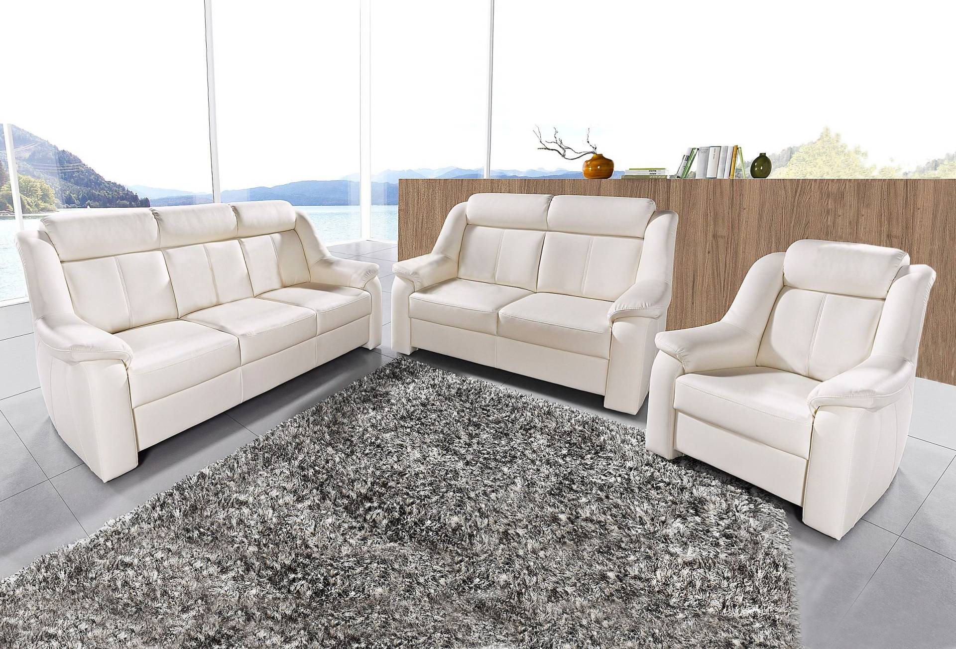 sit&more Polstergarnitur »Basel«, Set, bestehend aus 3-Sitzer + 2-Sitzer + Sessel sit&more Polstergarnitur »Basel«, Set, bestehend aus 3-Sitzer + 2-Sitzer + Sessel von sit&more
