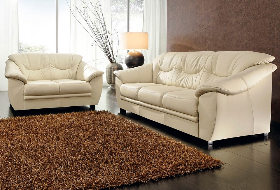 sit&more Polstergarnitur »Savona«, NaturLEDER® (2-tlg.), bestehend aus je einem 2- und 3-Sitzer von sit&more