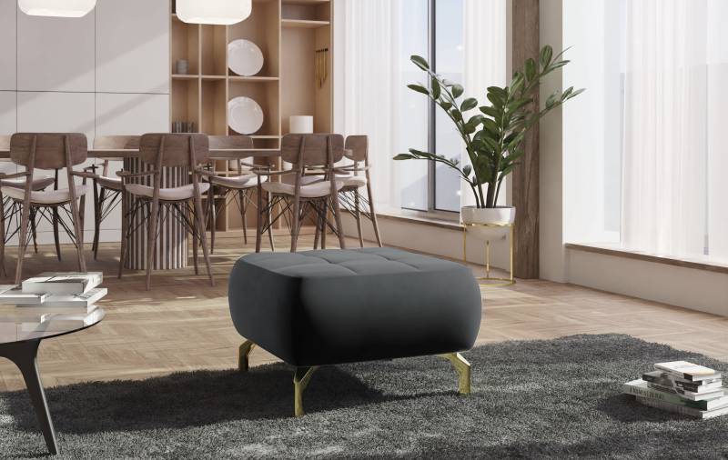 sit&more Polsterhocker »Orient 1«, goldfarbene Metallfüsse von sit&more