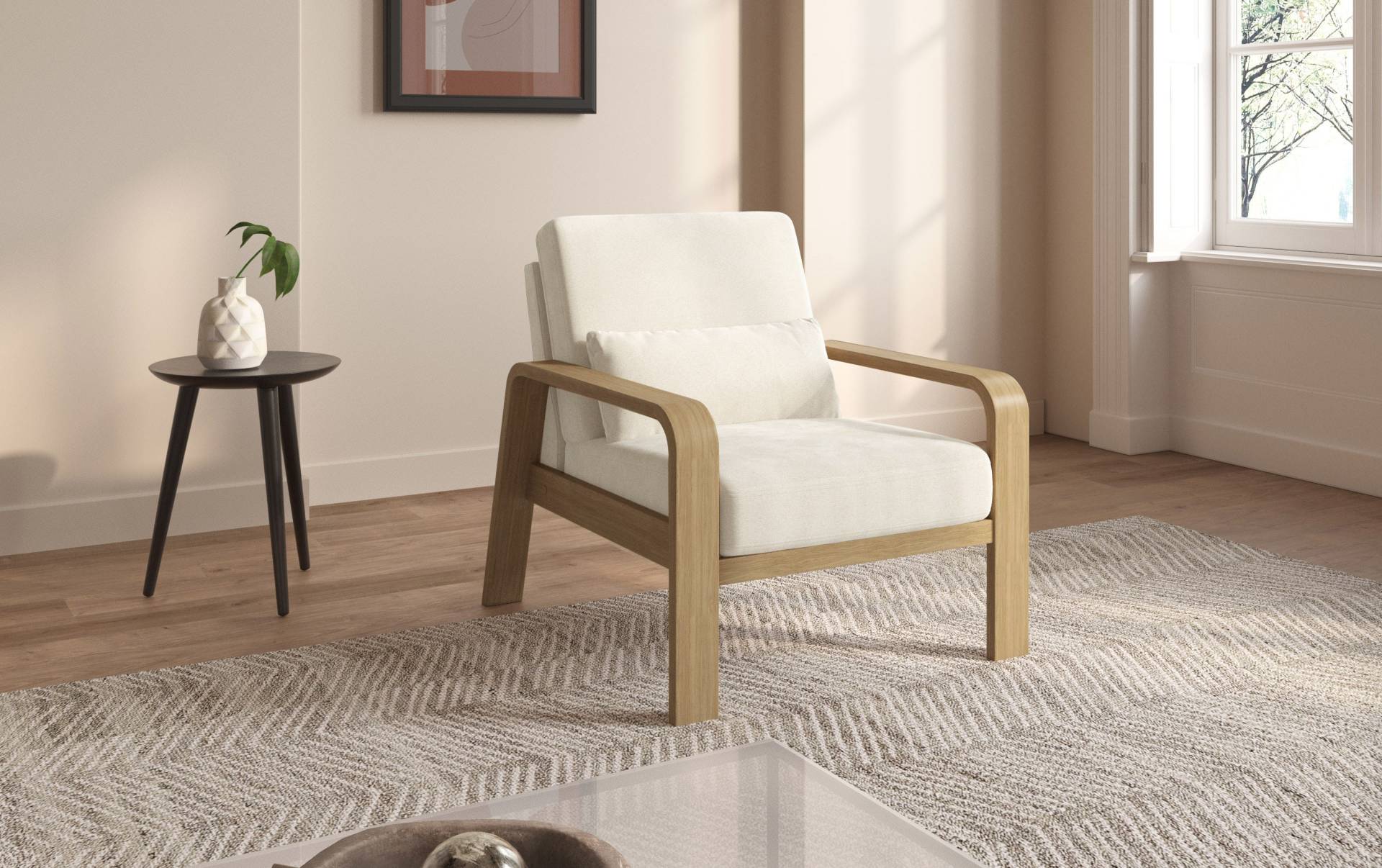 sit&more Sessel »Kolding«, Armlehnen aus Buchenholz in natur, verschiedene Bezüge und Farben von sit&more