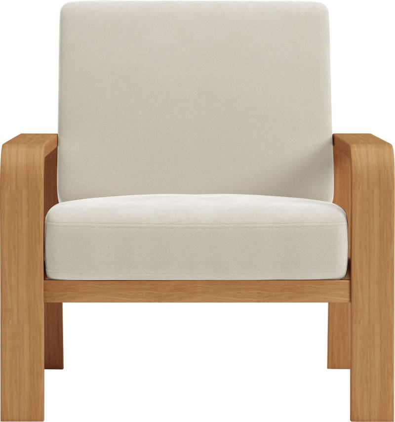 sit&more Sessel »Kolding«, Armlehnen aus eichefarbigem Buchenholz, verschiedene Bezüge und Farben von sit&more