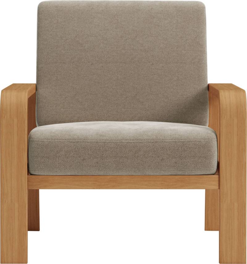 sit&more Sessel »Kolding«, Armlehnen aus eichefarbigem Buchenholz, verschiedene Bezüge und Farben von sit&more