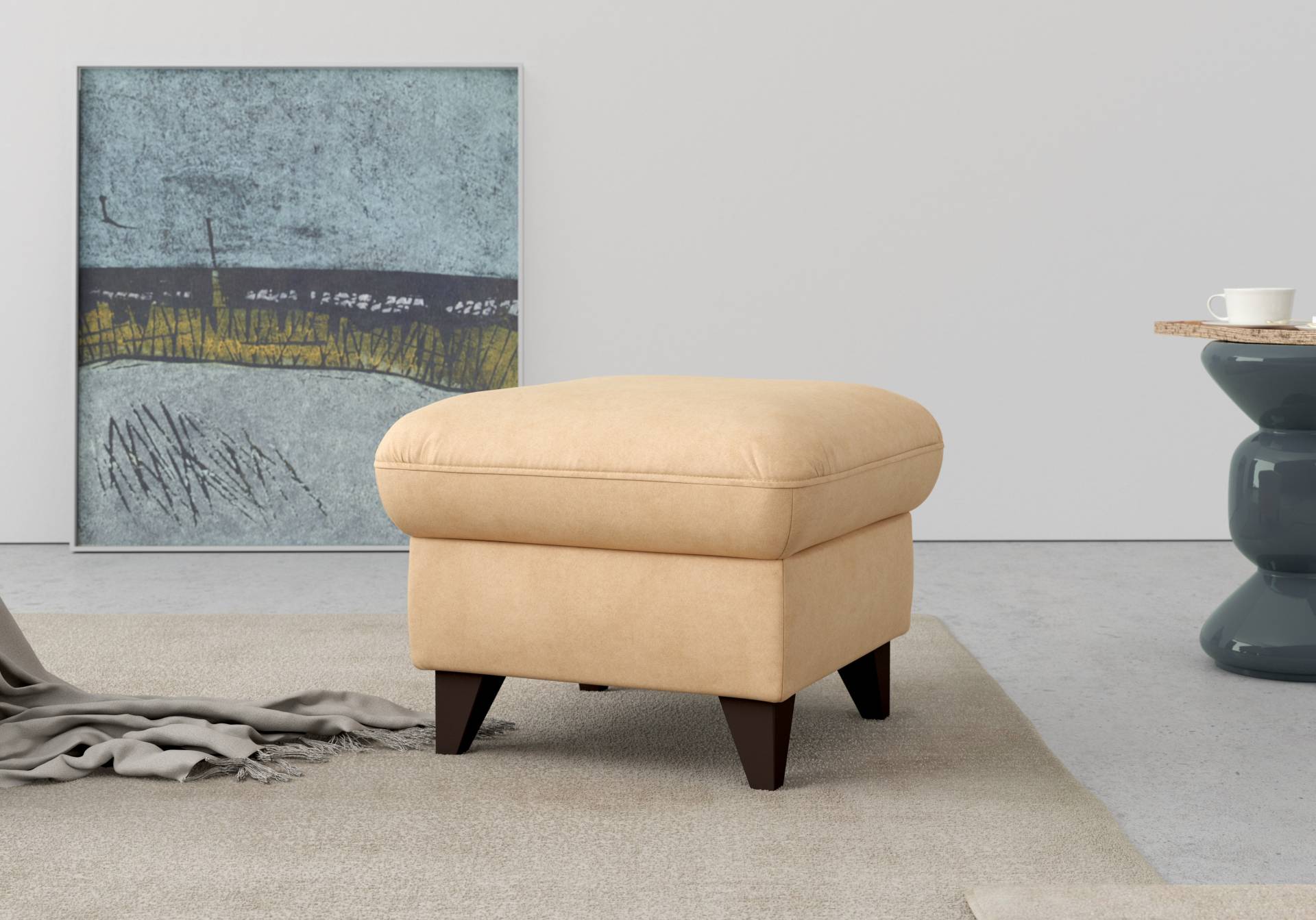 sit&more Stauraumhocker »Mellum«, mit Stauraum und wengefarbenen Holzfüssen sit&more Stauraumhocker »Mellum«, mit Stauraum und wengefarbenen Holzfüssen von sit&more