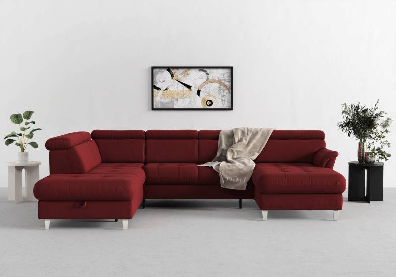sit&more Wohnlandschaft »Marano U-Form«, inklusive Kopfteilverstellung, wahlweise mit Bettfunktion, Bettkasten von sit&more