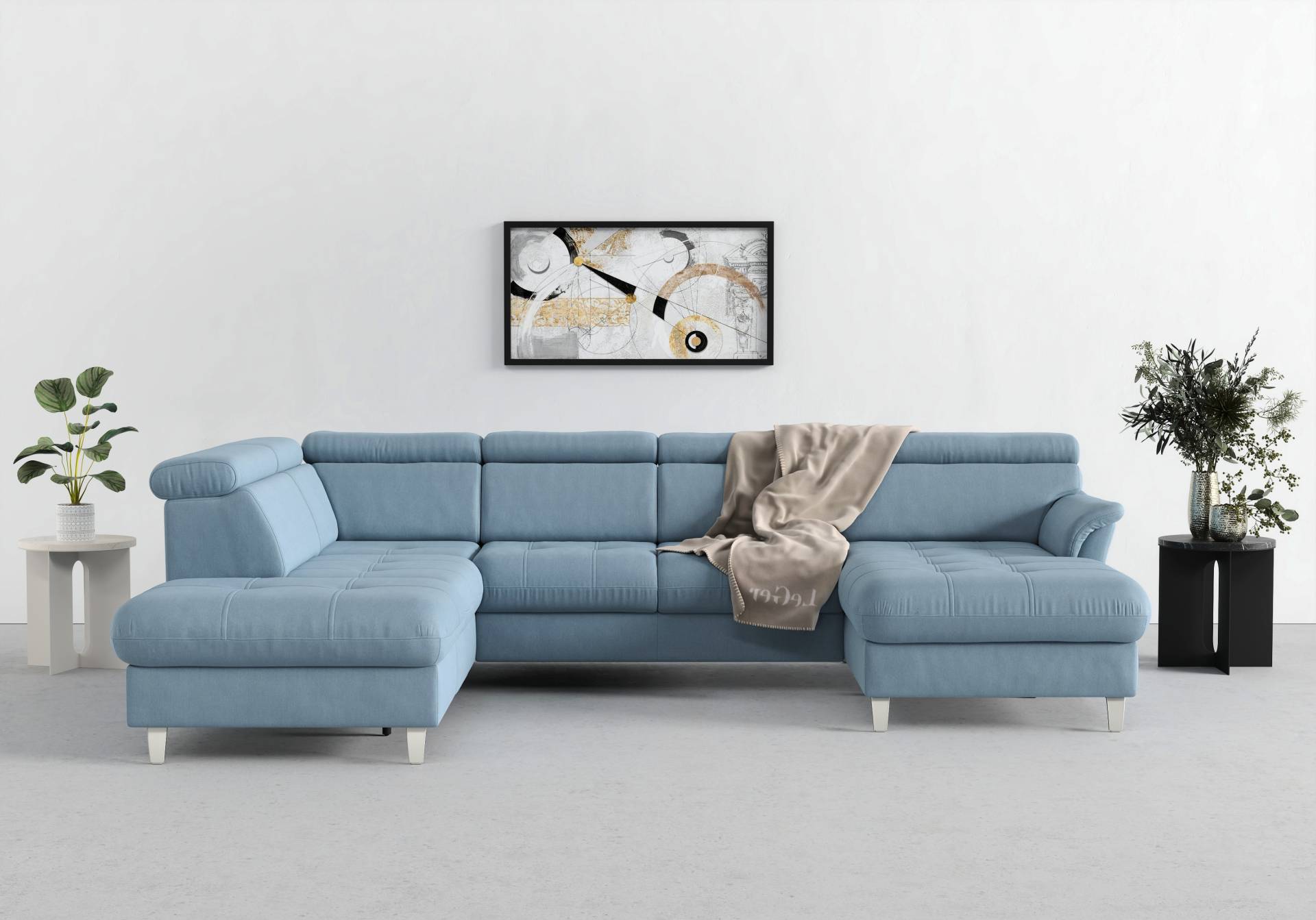 sit&more Wohnlandschaft »Marano U-Form«, inklusive Kopfteilverstellung, wahlweise mit Bettfunktion, Bettkasten sit&more Wohnlandschaft »Marano U-Form«, inklusive Kopfteilverstellung, wahlweise mit Bettfunktion, Bettkasten von sit&more