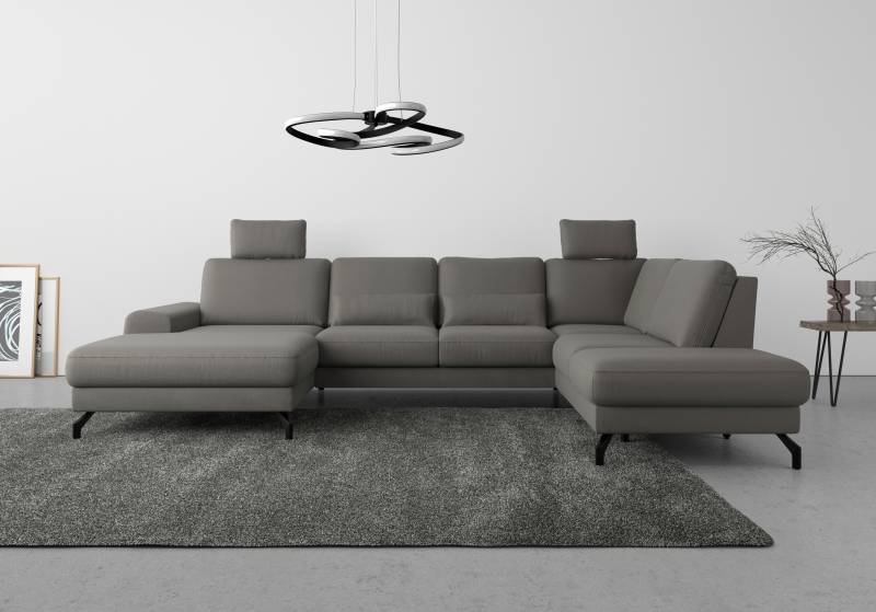 sit&more Wohnlandschaft »Cinturo U-Form«, inklusive Sitztiefenverstellung und Federkern, Sitzhöhe 45 cm von sit&more