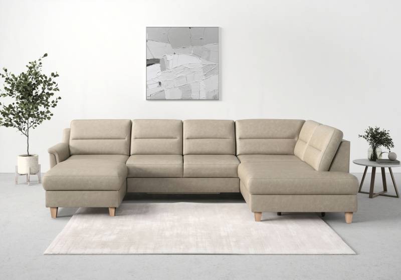 sit&more Wohnlandschaft »Farö U-Form«, inklusive Federkern, wahlweise mit Bettfunktion und Bettkasten von sit&more