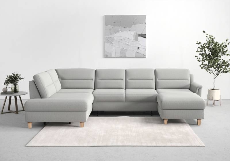 sit&more Wohnlandschaft »Farö U-Form«, inklusive Federkern, wahlweise mit Bettfunktion und Bettkasten von sit&more