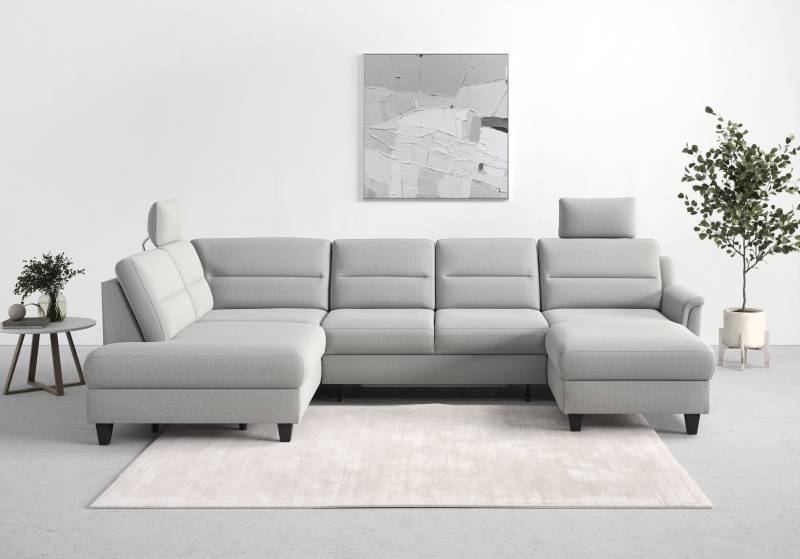 sit&more Wohnlandschaft »Farö U-Form«, inklusive Federkern, wahlweise mit Bettfunktion und Bettkasten von sit&more