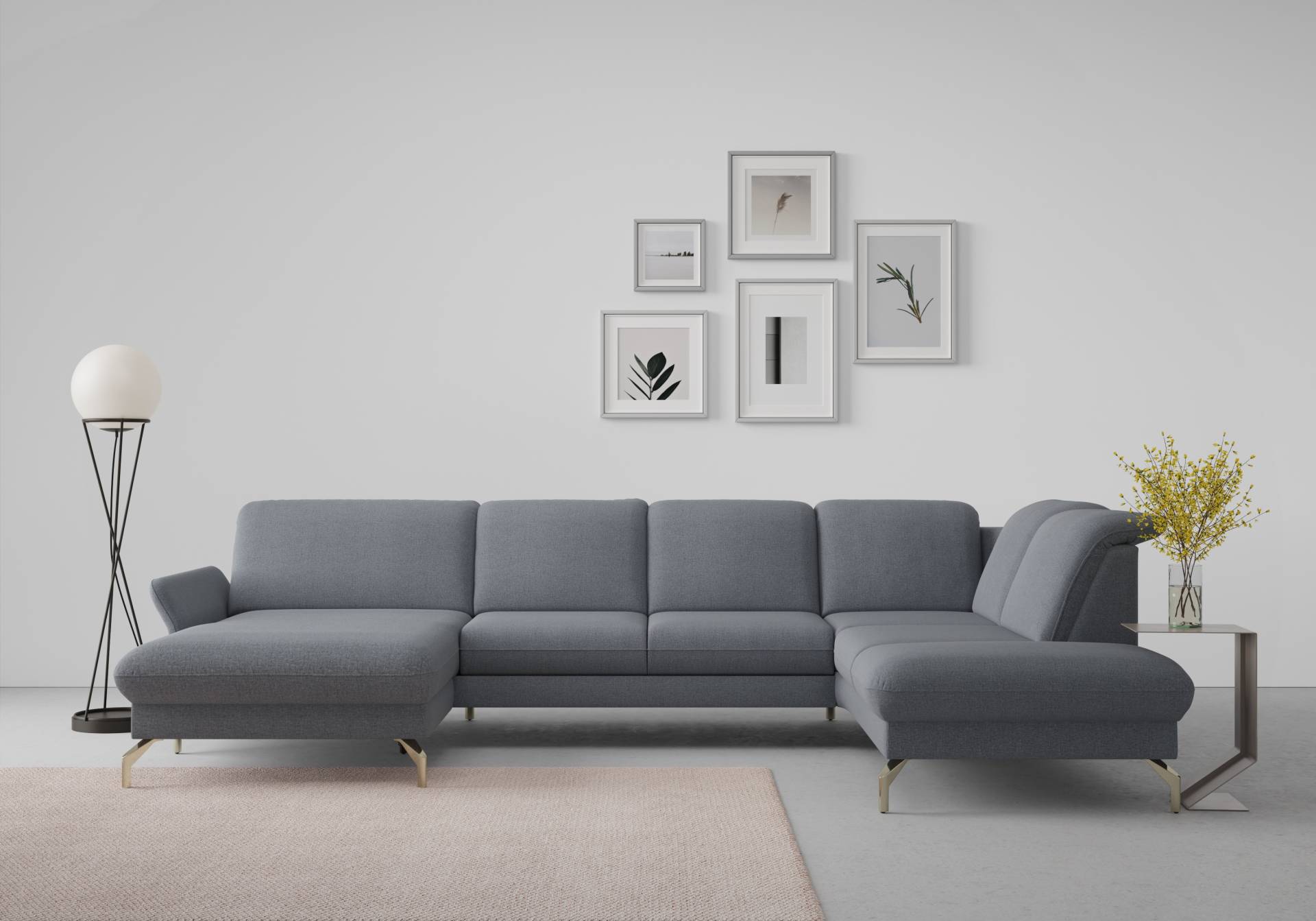 sit&more Wohnlandschaft »Fashion U-Form«, wahlweise mit Kopfteilverstellung, Vorziehsitz, motorisch, Nickelfüsse sit&more Wohnlandschaft »Fashion U-Form«, wahlweise mit Kopfteilverstellung, Vorziehsitz, motorisch, Nickelfüsse von sit&more