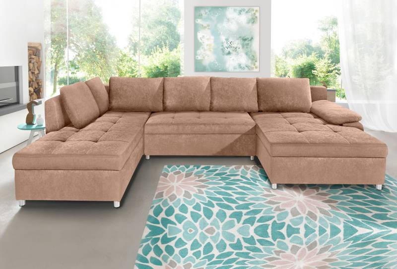 sit&more Wohnlandschaft »Labene U-Form«, wahlweise mit Bettfunktion und Bettkasten von sit&more