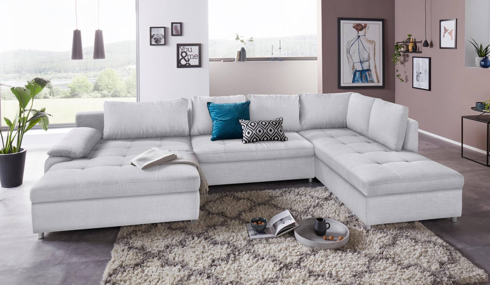 sit&more Wohnlandschaft »Labene U-Form«, wahlweise mit Bettfunktion und Bettkasten sit&more Wohnlandschaft »Labene U-Form«, wahlweise mit Bettfunktion und Bettkasten von sit&more