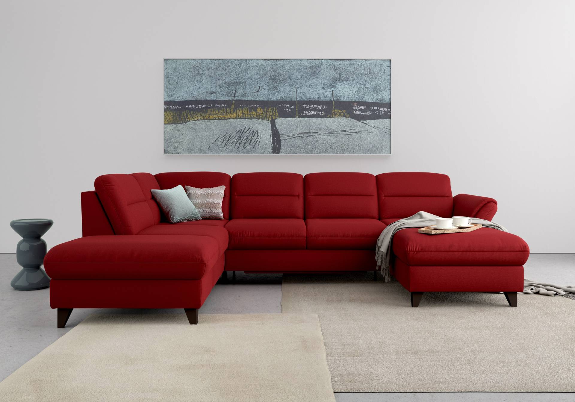 sit&more Wohnlandschaft »Mellum U-Form«, Federkern, wahlweise mit Bettfunktion, Stauraum und Armteilfunktion sit&more Wohnlandschaft »Mellum U-Form«, Federkern, wahlweise mit Bettfunktion, Stauraum und Armteilfunktion von sit&more