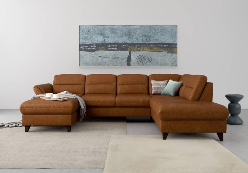 sit&more Wohnlandschaft »Mellum U-Form«, Federkern, wahlweise mit Bettfunktion, Stauraum und Armteilfunktion von sit&more