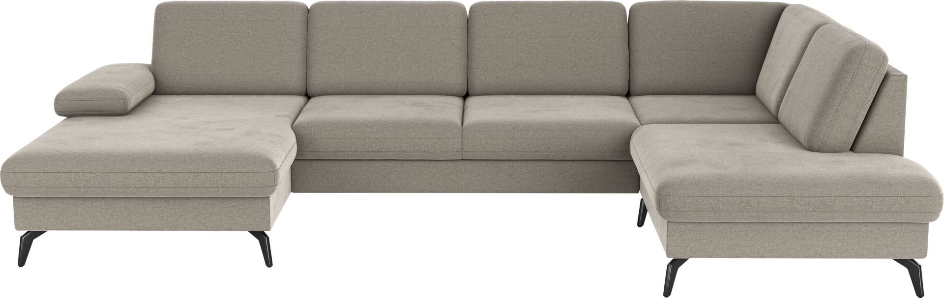 sit&more Wohnlandschaft »Morris U-Form, inkl. Sitztiefenverstellung«, wahlweise mit Armteilverstellung, Bettfunktion & Bettkasten von sit&more
