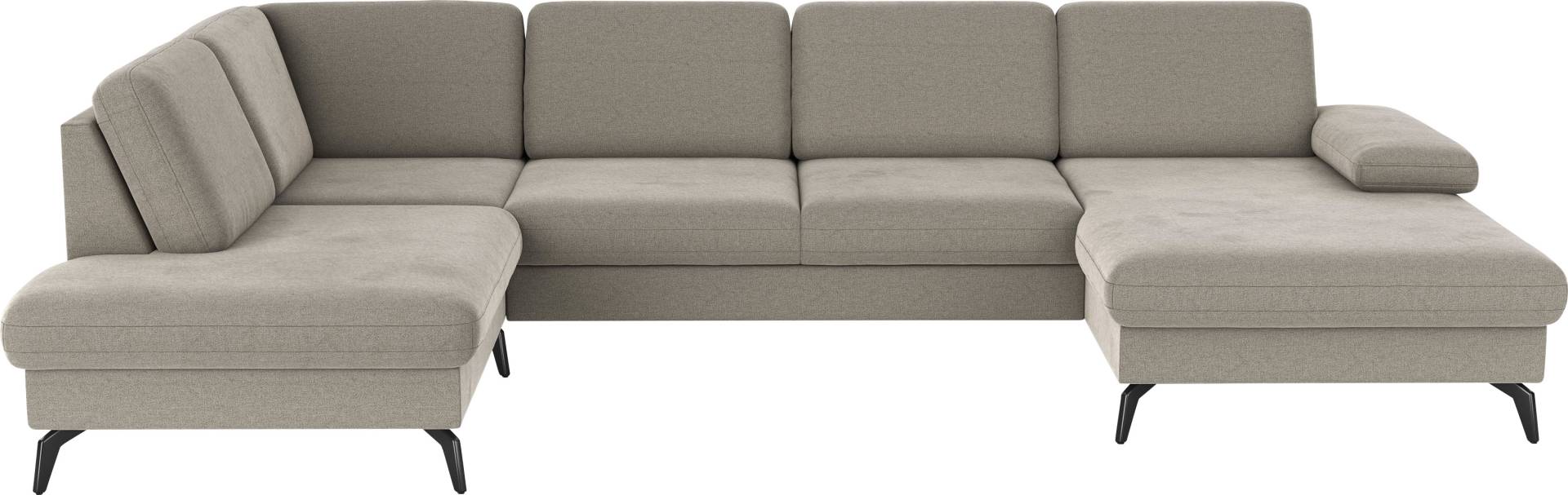 sit&more Wohnlandschaft »Morris U-Form, inkl. Sitztiefenverstellung«, wahlweise mit Armteilverstellung, Bettfunktion & Bettkasten von sit&more