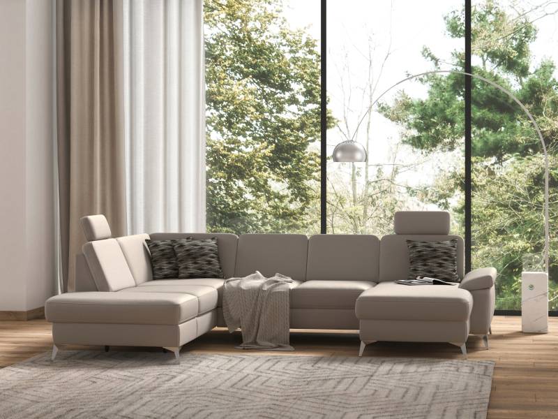 sit&more Wohnlandschaft »Padua U-Form«, inklusive Sitztiefenverstellung, Armteilfunktion und Federkern von sit&more