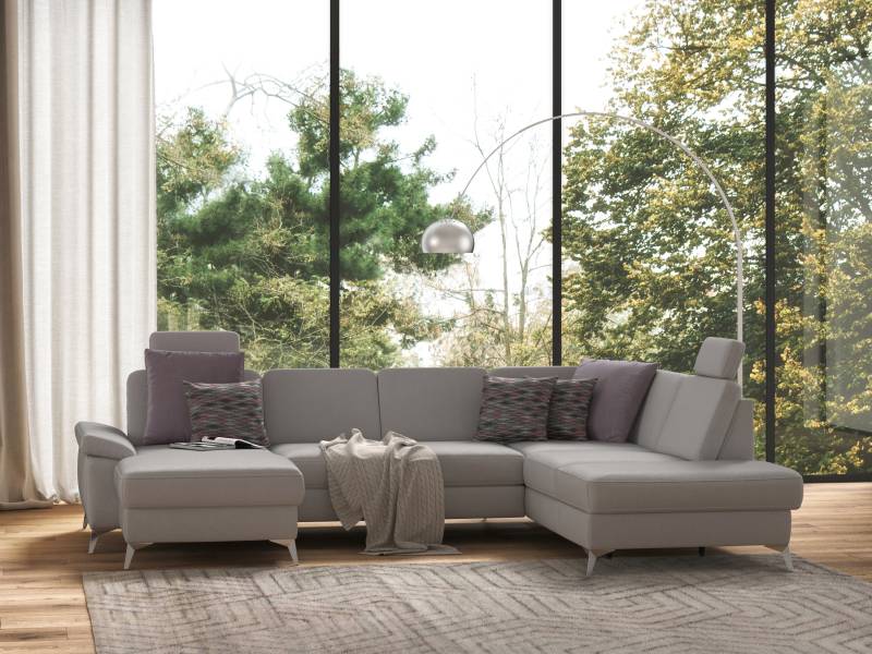 sit&more Wohnlandschaft »Padua U-Form«, inklusive Sitztiefenverstellung, Armteilfunktion und Federkern von sit&more