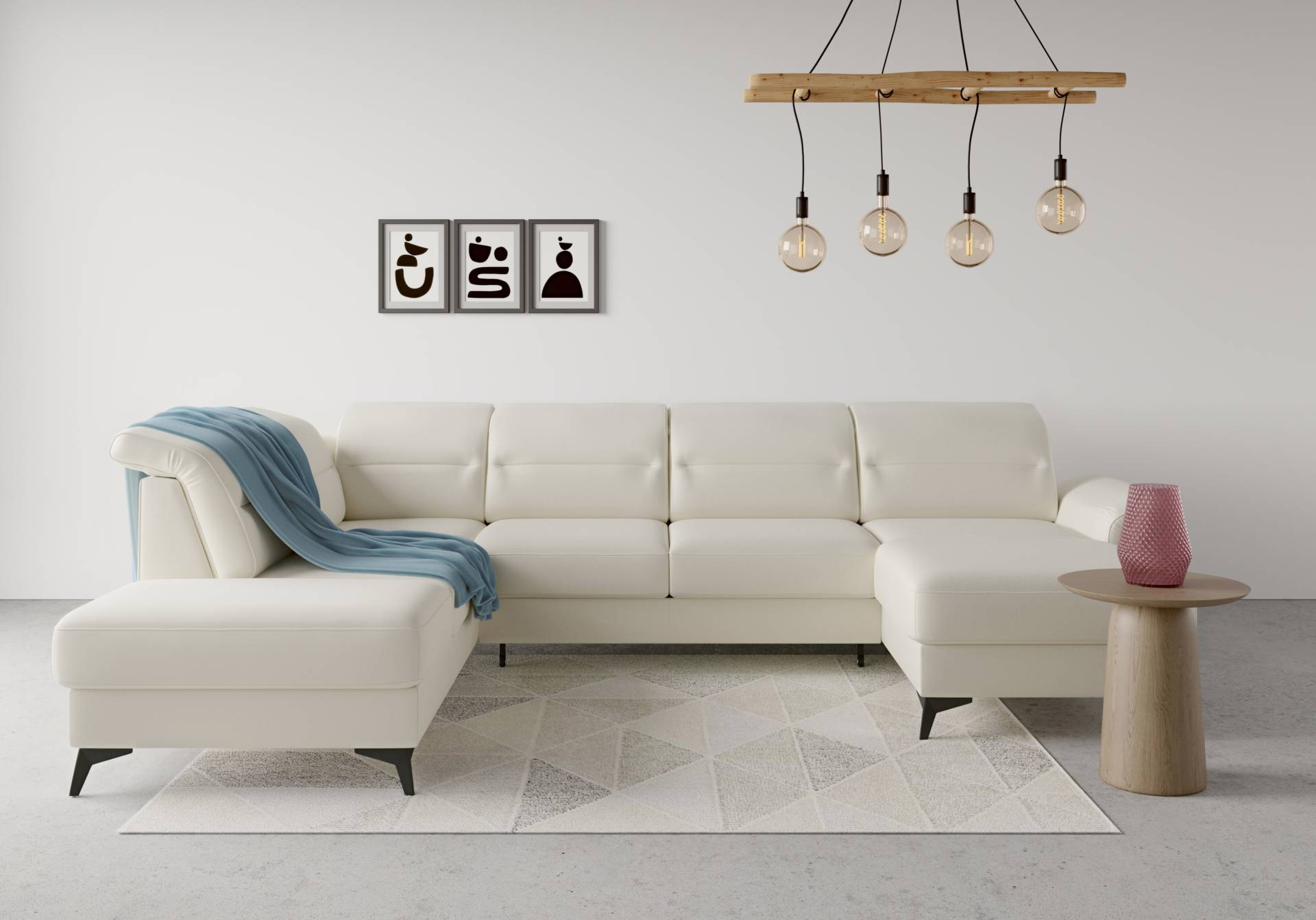 sit&more Wohnlandschaft »Sinatra U-Form«, optional mit Kopfteilverstellung und Armteilfunktion, Metallfüsse sit&more Wohnlandschaft »Sinatra U-Form«, optional mit Kopfteilverstellung und Armteilfunktion, Metallfüsse von sit&more