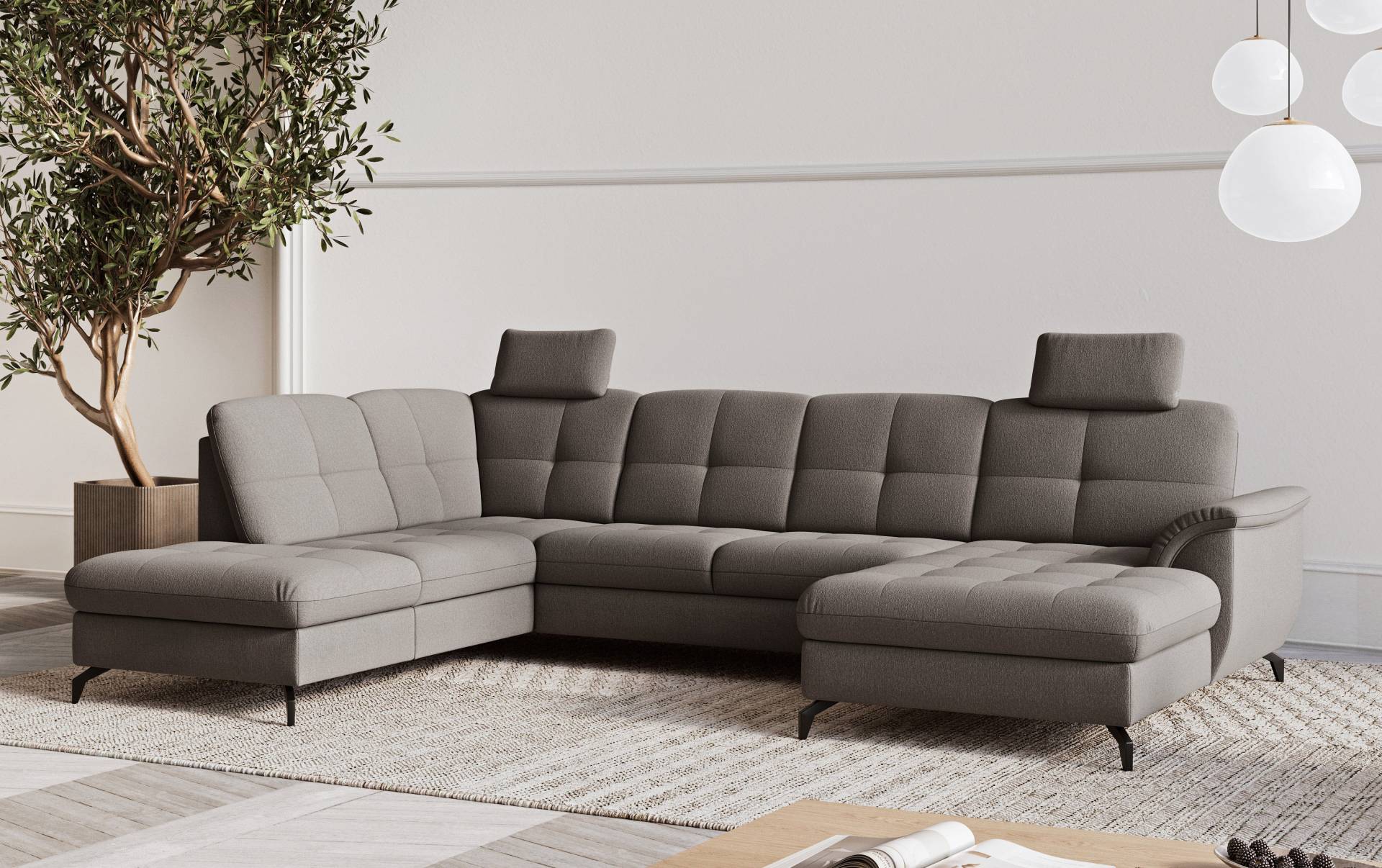 sit&more Wohnlandschaft »Zora U-Form«, wahlweise mit Bettfunktion und Bettkasten von sit&more