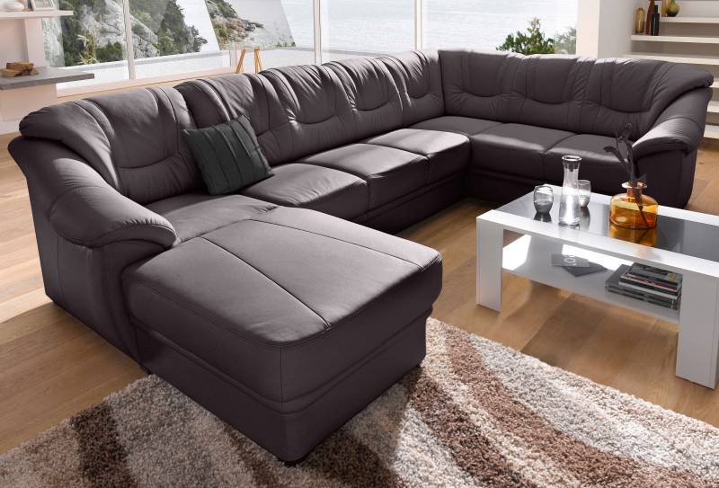 sit&more Wohnlandschaft »Savona U-Form«, wahlweise mit Bettfunktion, inklusive Federkern, frei im Raum stellbar von sit&more