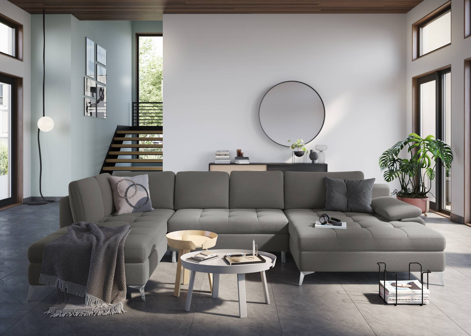 sit&more Wohnlandschaft »Latigo U-Form«, mit Mega-Recamiere, wahlweise mit Bettfunktion und Bettkasten sit&more Wohnlandschaft »Latigo U-Form«, mit Mega-Recamiere, wahlweise mit Bettfunktion und Bettkasten von sit&more