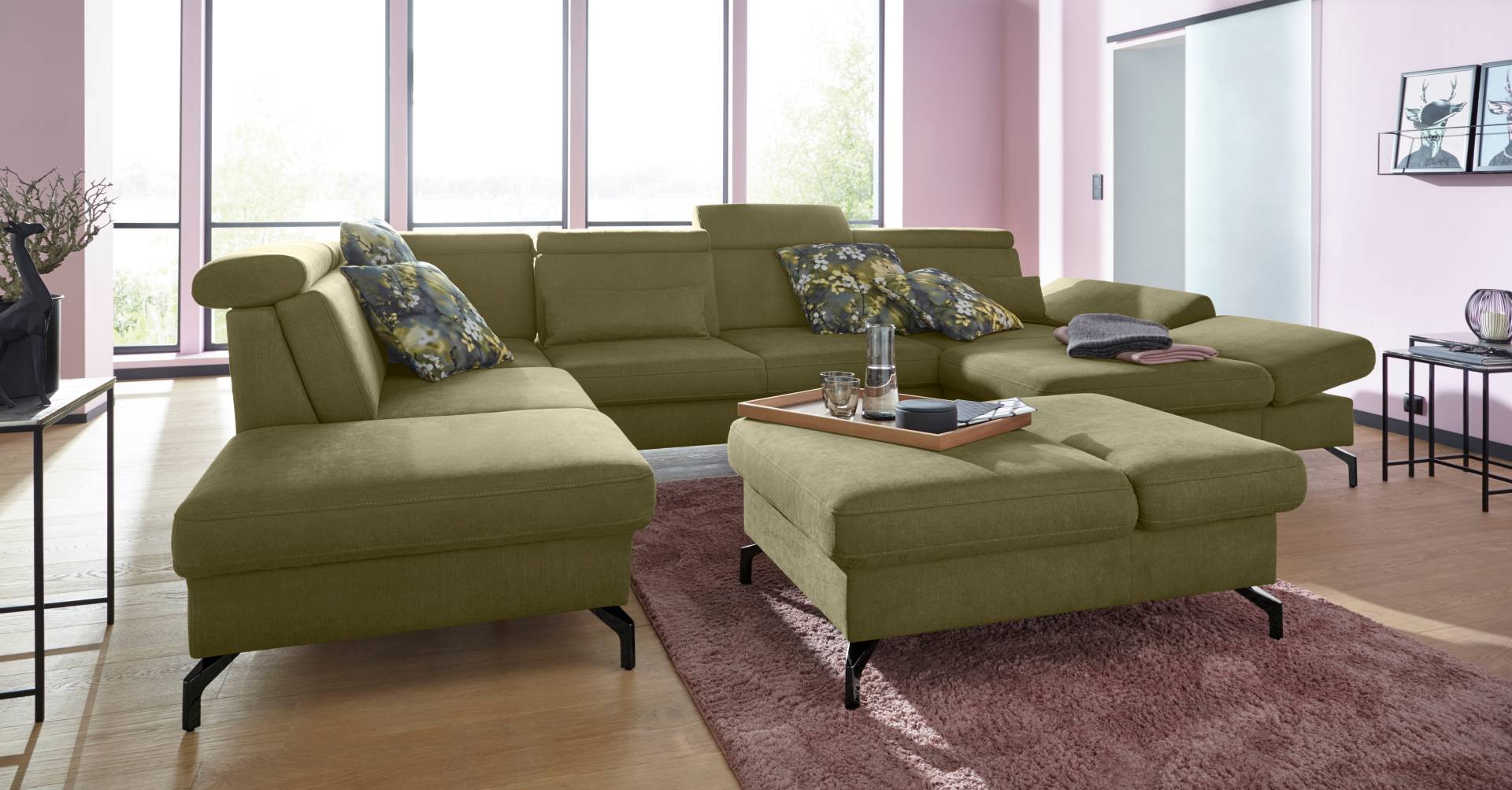 sit&more Wohnlandschaft »Brisbane U-Form«, Fusshöhe 12 cm, inklusive Sitztiefen-, Armteil- und Kopfteilverstellung sit&more Wohnlandschaft »Brisbane U-Form«, Fusshöhe 12 cm, inklusive Sitztiefen-, Armteil- und Kopfteilverstellung von sit&more