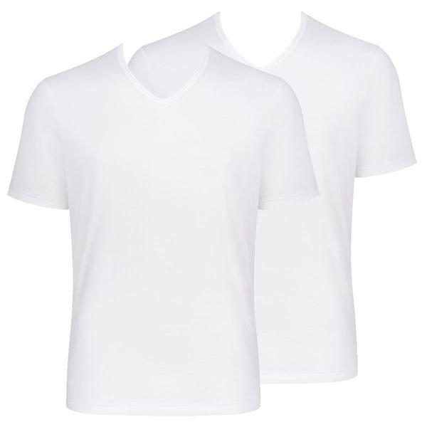 2er Pack Go - Organic Cotton - Unterhemd Shirt Kurzarm Herren Weiss M von sloggi