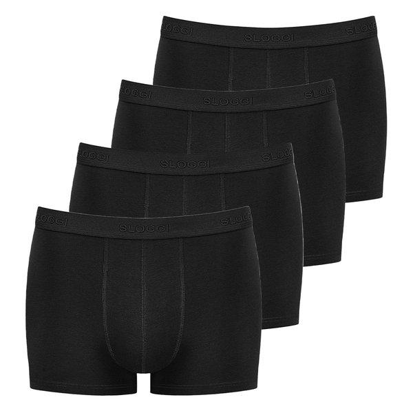 4er Pack 247 - Boxershorts - Pants - Unterhosen Herren Schwarz M von sloggi