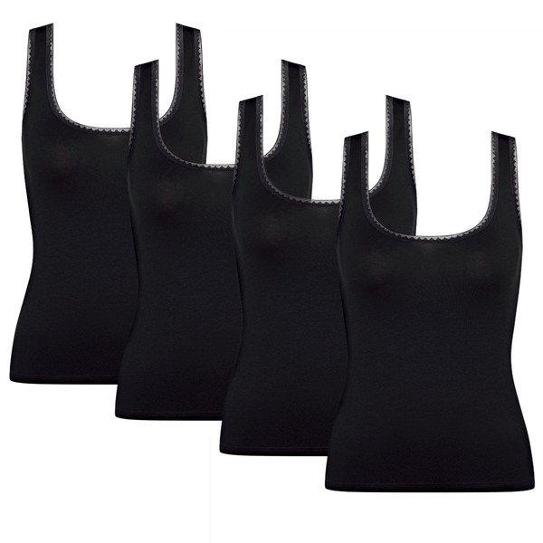 4er Pack Go - Tanktop - Unterhemd Damen Schwarz S von sloggi