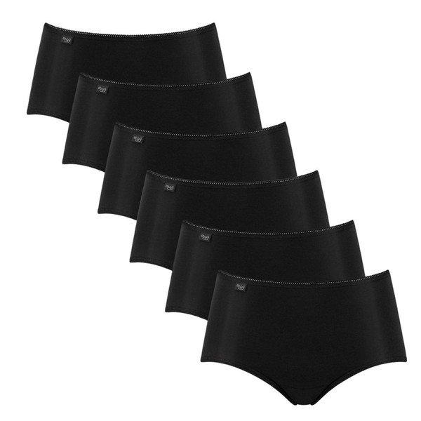 6er Pack 247 Microfibre - Midi Slip Damen Schwarz M von sloggi