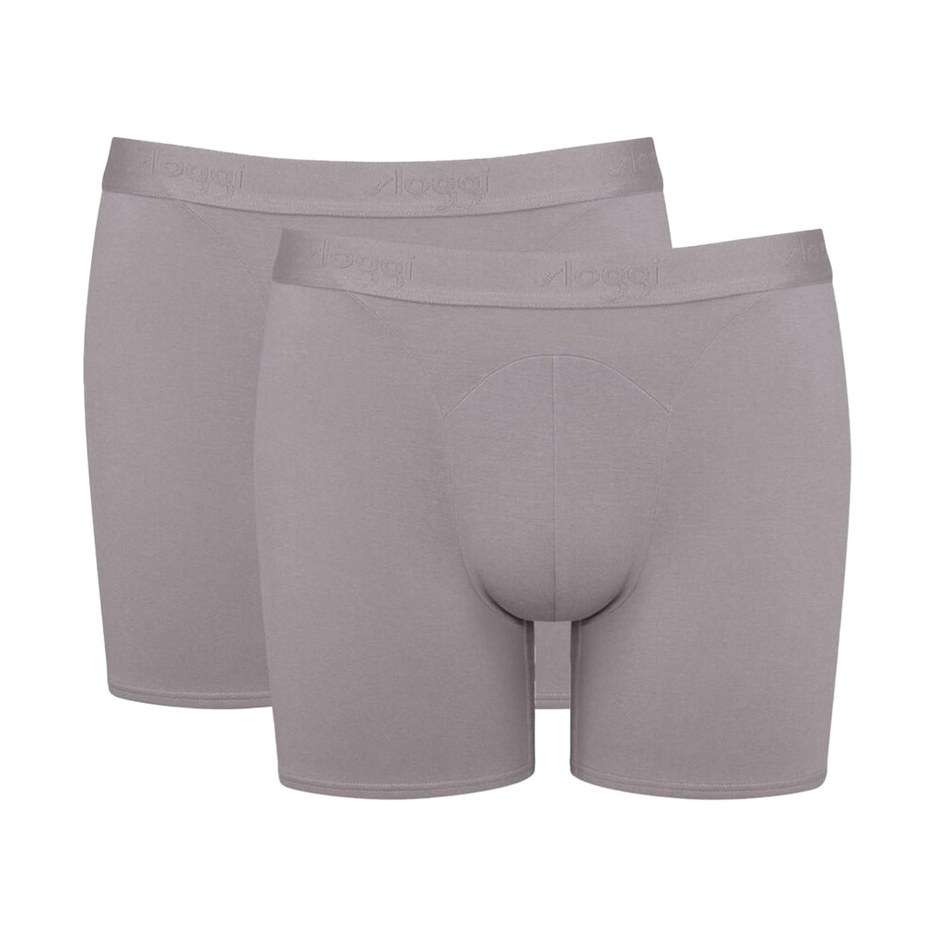 Boxershort 2er Pack Figurbetont-ever Soft Short Herren Grau L von sloggi