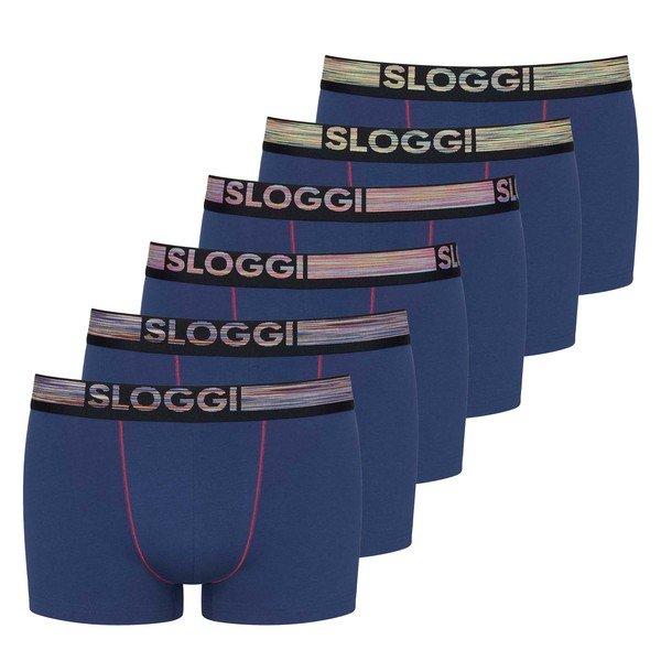 Boxershort Casual Figurbetont Herren Blau XXL von sloggi