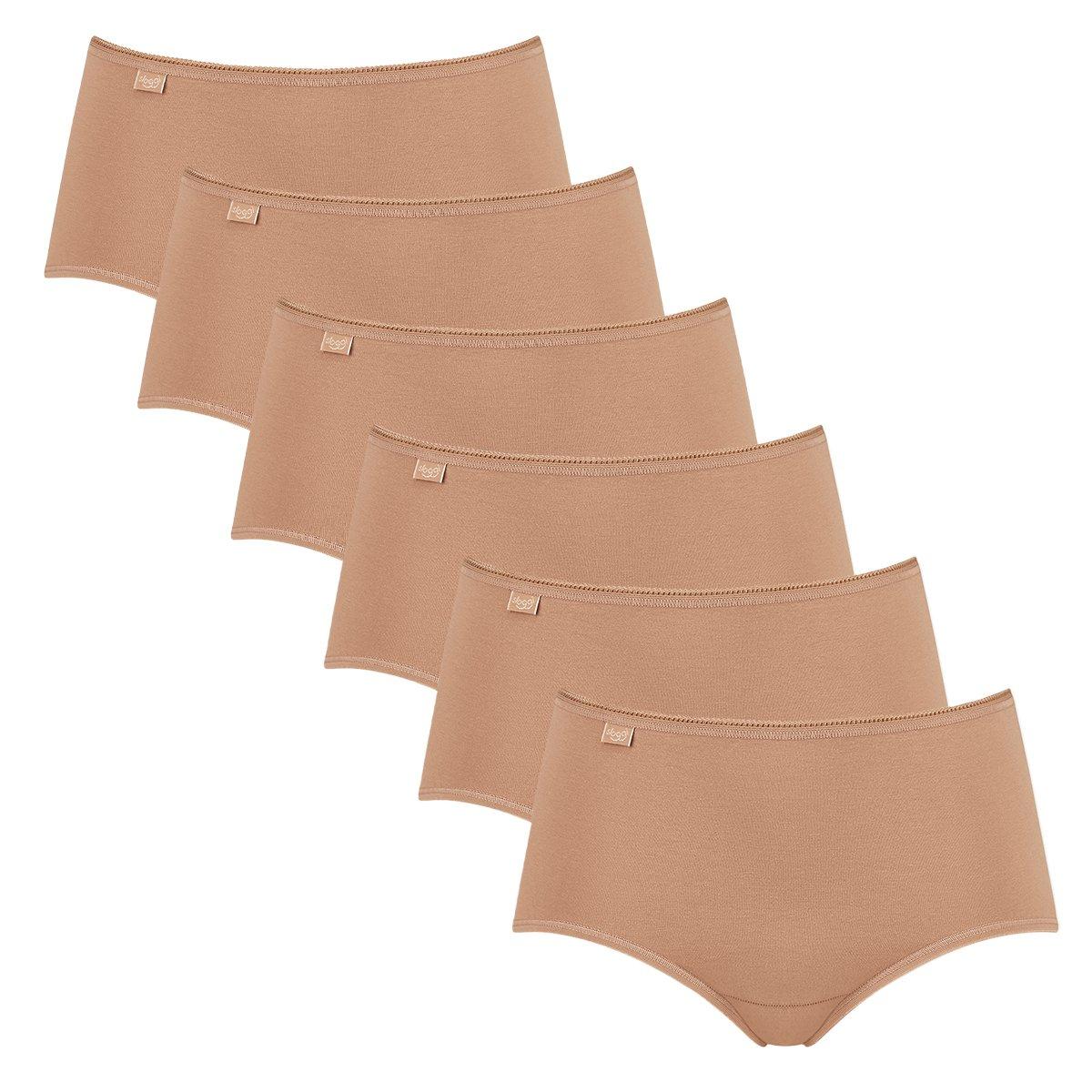 6er Pack 247 Cotton - Midi Slip Damen Tan 5XL von sloggi