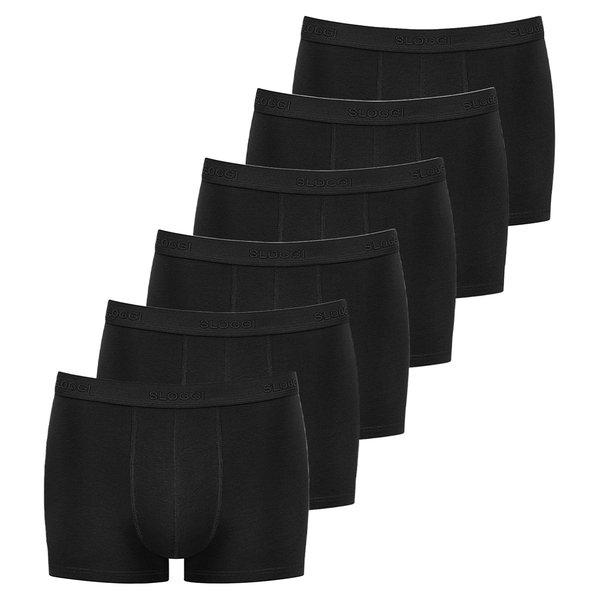 6er Pack 247 - Boxershorts - Pants - Unterhosen Herren Schwarz S von sloggi