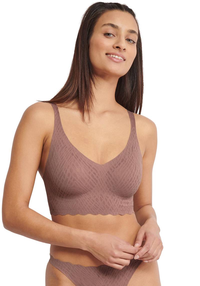 sloggi Bustier »ZERO Feel Bliss Bralette«, Nahtlos, V-Ausschnitt, Stretch-Spitze von sloggi