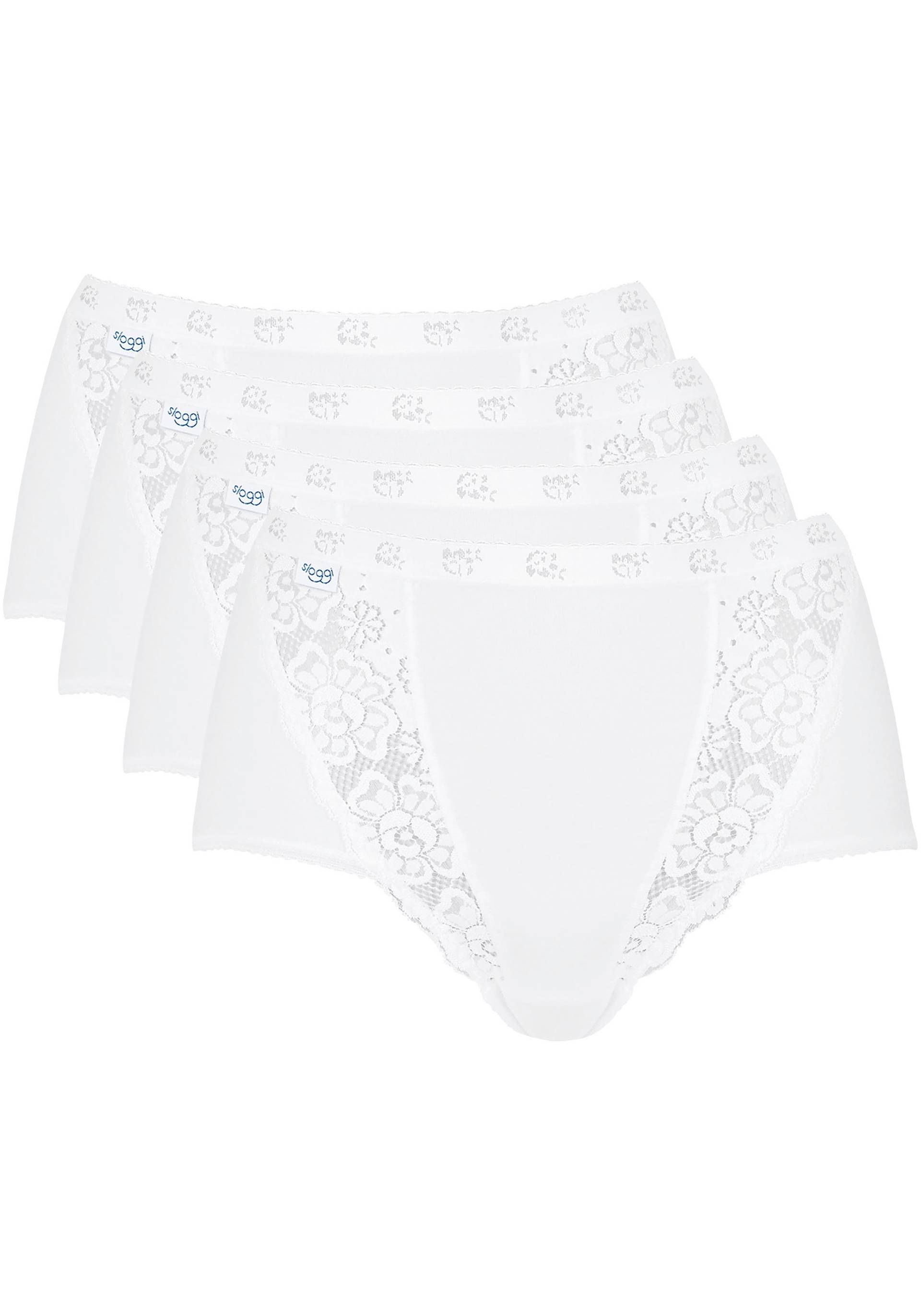sloggi Slip »Chic Maxi 4P«, (4er Pack), mit elastischen Spitzeneinsätzen von sloggi