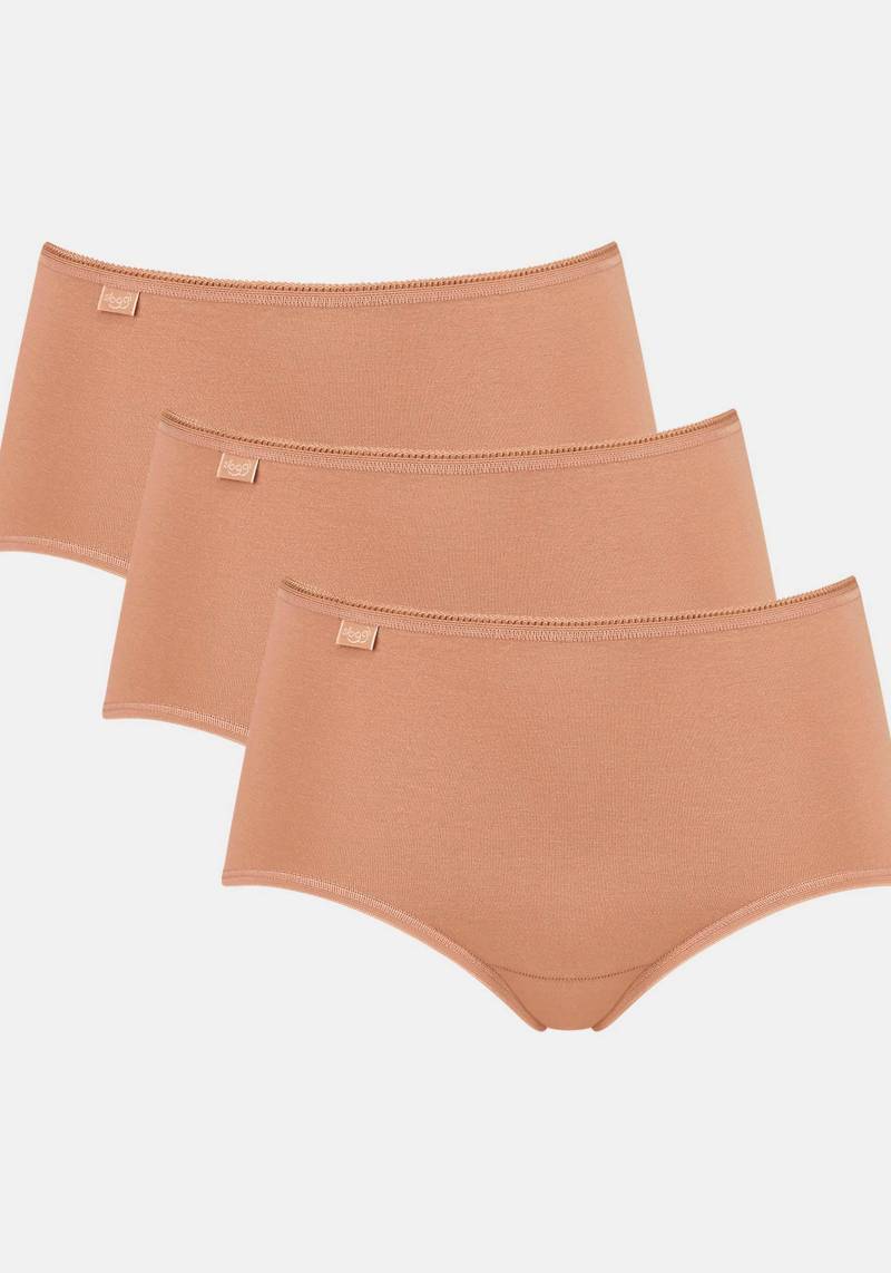 sloggi Midislip »24/7 Cotton Midi C3P«, (3er Pack), Elastikbund mit Spitze, blickdicht, weiche Baumwollmischung von sloggi