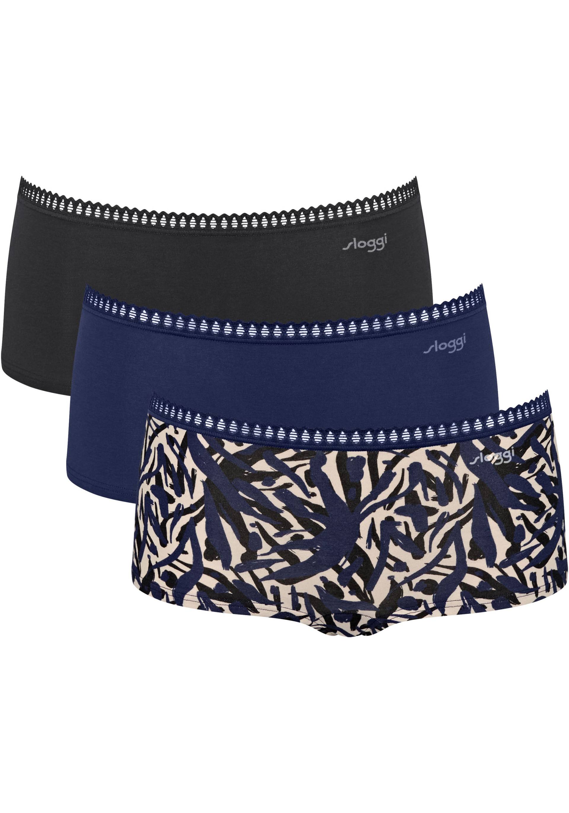 sloggi Panty »GO Crush Short C3P«, (3er Pack), mit Spitzendetails von sloggi