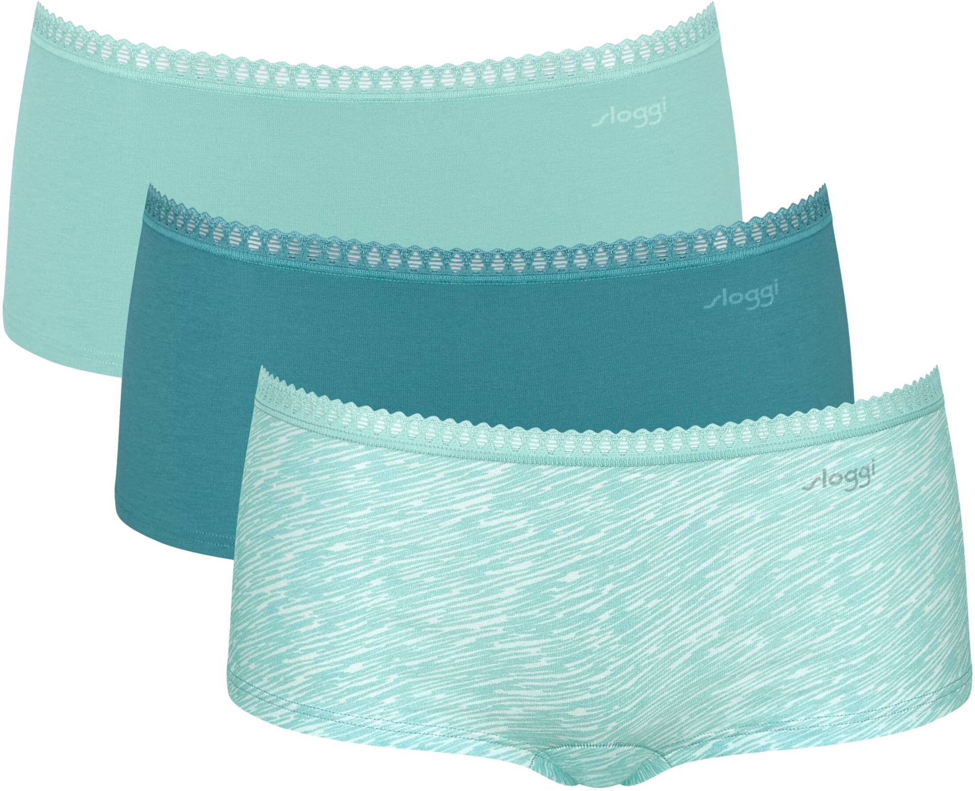 sloggi Panty »GO Crush Short C3P«, (3er Pack), mit Spitzendetails von sloggi