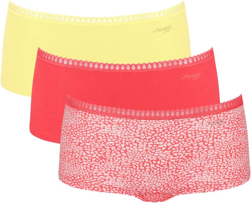 sloggi Panty »GO Crush Short C3P«, (3er Pack), mit Spitzendetails von sloggi