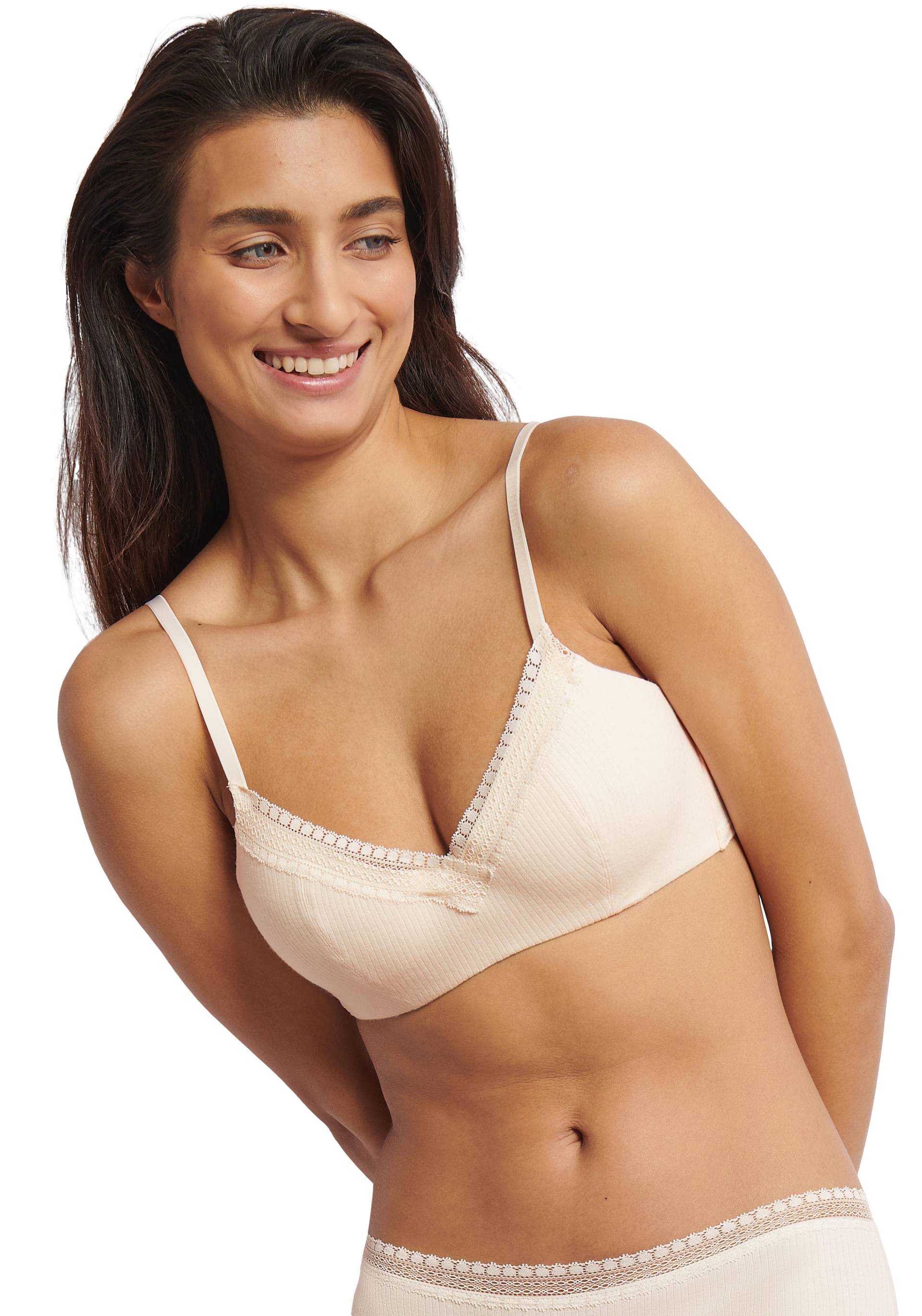 sloggi Bügelloser BH »GO Ribbed R P«, weiche Rippware mit Spitzenbesatz sloggi Bügelloser BH »GO Ribbed R P«, weiche Rippware mit Spitzenbesatz von sloggi