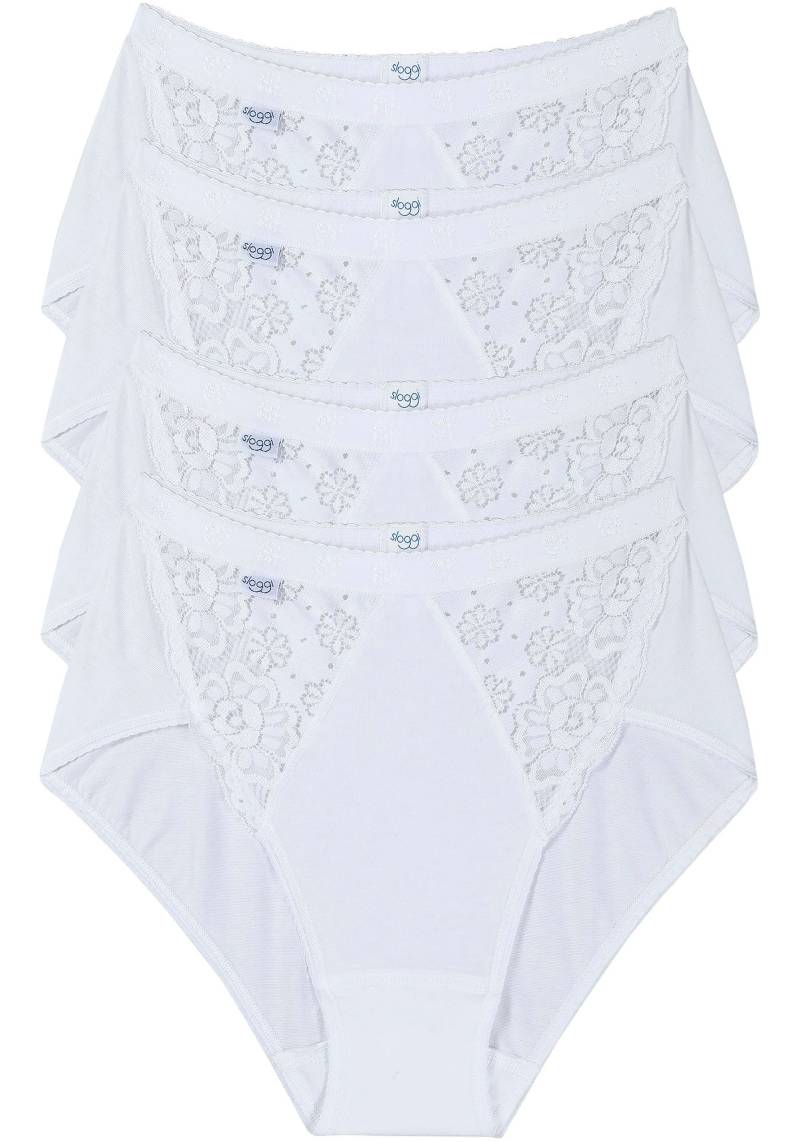 sloggi Slip »Chic Midi 4P«, (4er Pack), mit elastischen Spitzeneinsätzen von sloggi