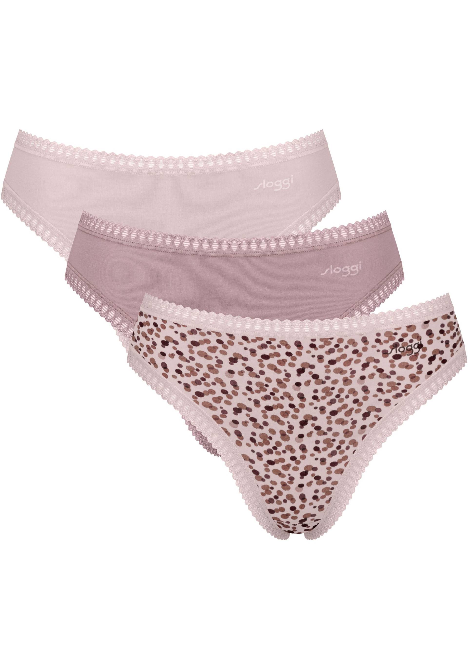 sloggi Slip »GO Crush High leg C3P«, (3er Pack), mit Spitzendetails von sloggi