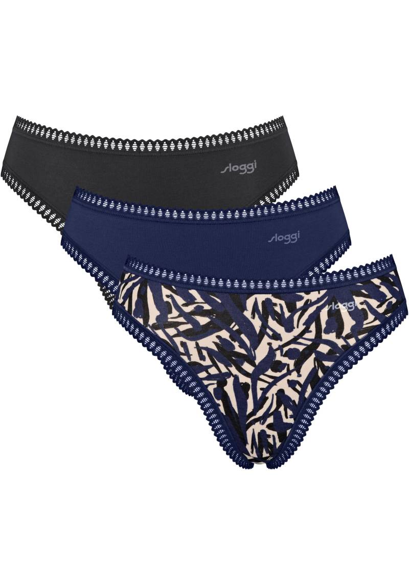 sloggi Slip »GO Crush High leg C3P«, (3er Pack), mit Spitzendetails von sloggi