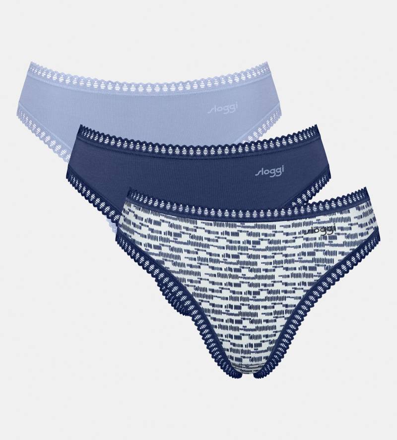 sloggi Slip »GO Crush High leg C3P«, (3er Pack), mit Spitzendetails von sloggi
