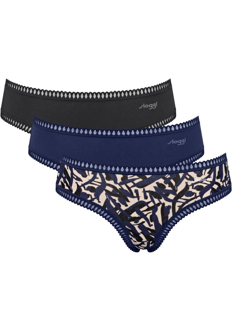 sloggi Slip »GO Crush Hipster C3P«, (3er Pack), mit Spitzendetails von sloggi