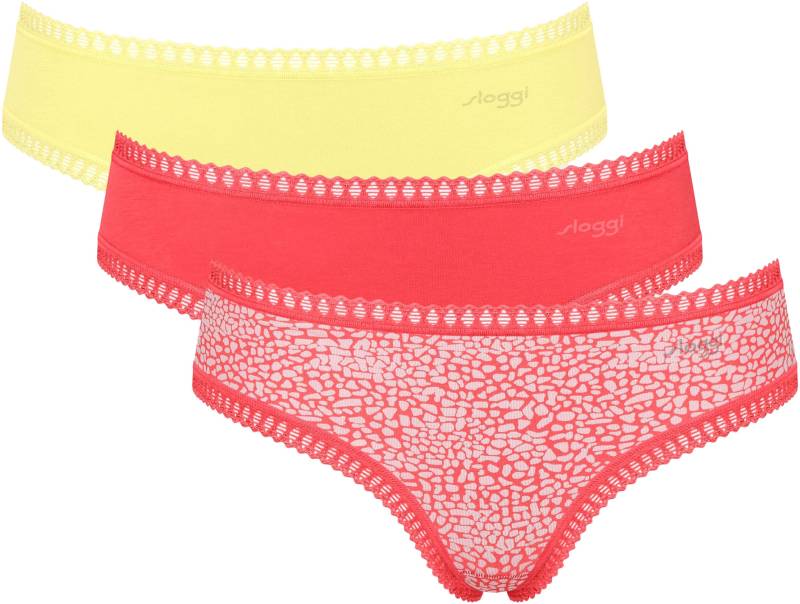 sloggi Slip »GO Crush Hipster C3P«, (3er Pack), mit Spitzendetails von sloggi
